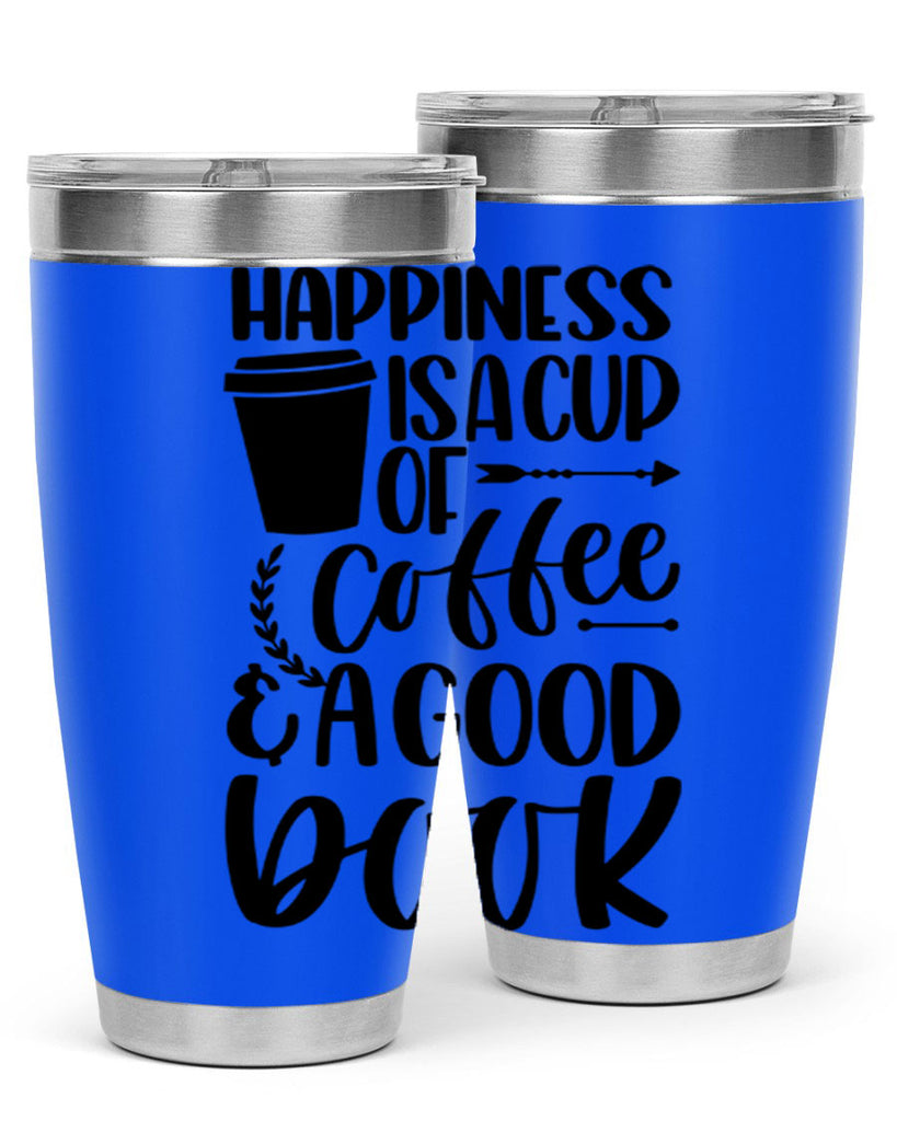 happiness is a cup of coffee 39#- reading- Tumbler