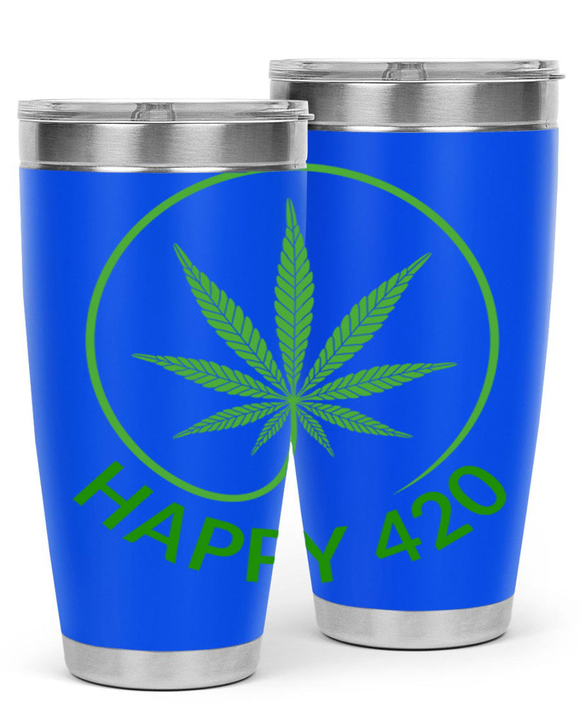 happy 420 100#- marijuana- Tumbler