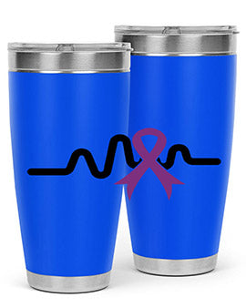 heartbeat with alzheimers cancer 155#- alzheimers- Tumbler