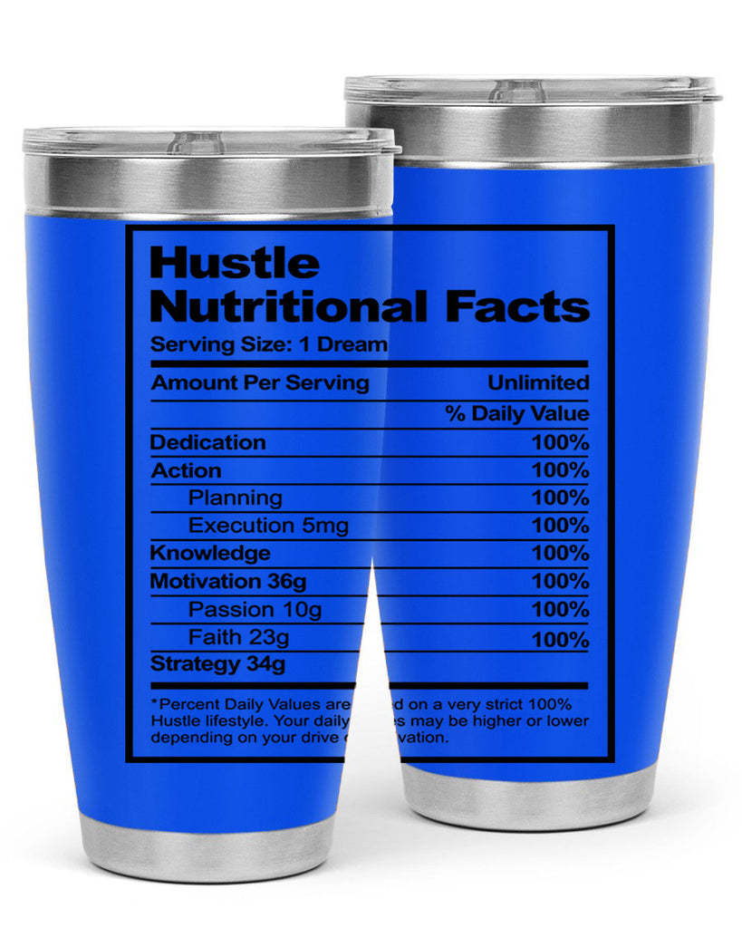 hustle nutritional facts 121#- black words phrases- Cotton Tank