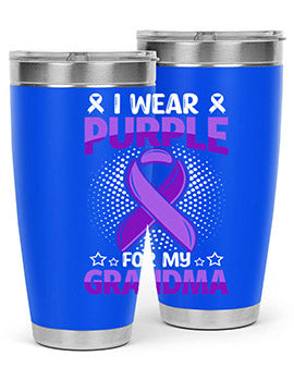 i wear purple for grandma 171#- alzheimers- Tumbler