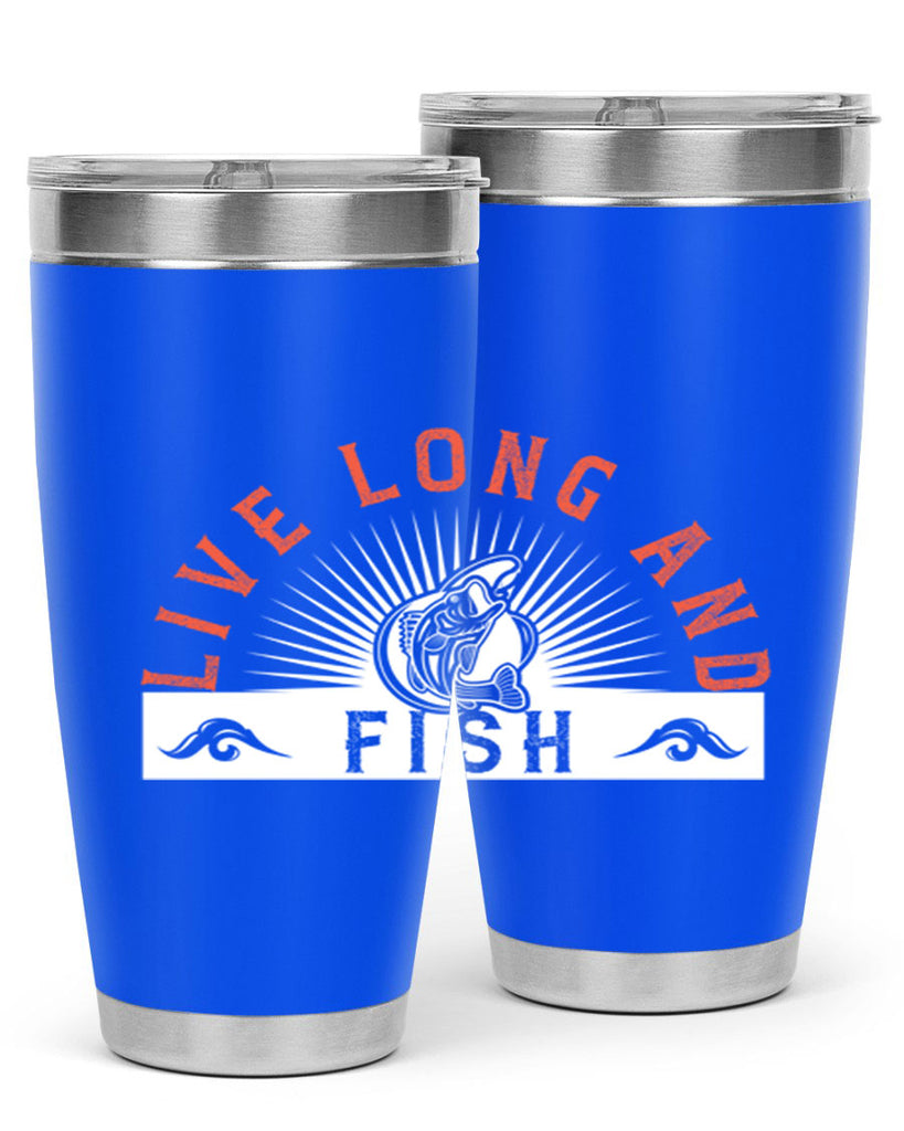 live long and fish 242#- fishing- Tumbler