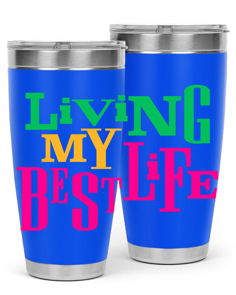 living my best life 96#- black words phrases- Cotton Tank