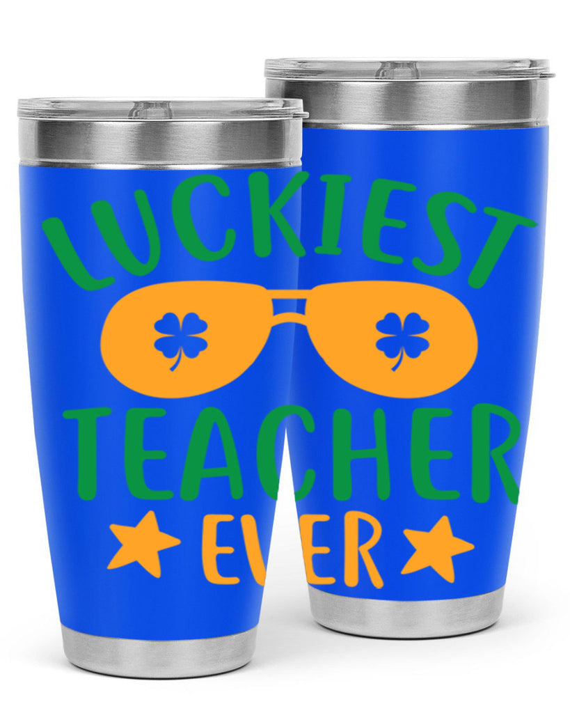 luckiest teacher ever 13#- mardi gras- Tumbler