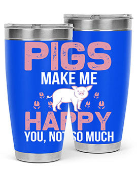 pigs make me happy Style 35#- pig- Tumbler