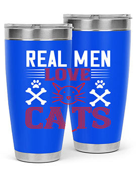 real man love cats Style 113#- cat- Tumbler