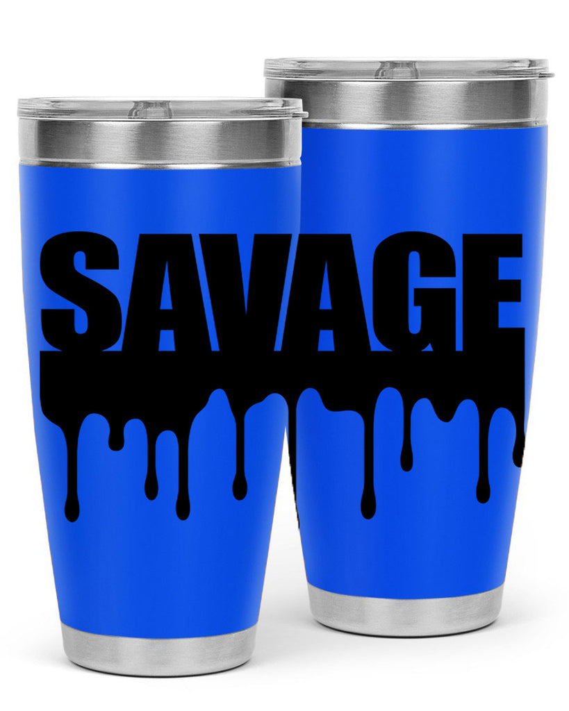 savage drip 41#- black words phrases- Cotton Tank