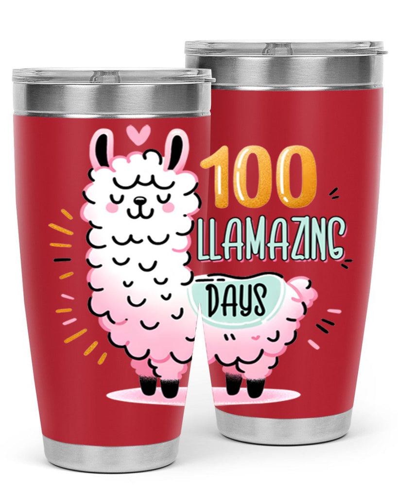 100th Day of School Llama 39#- 100 days of school- Tumbler