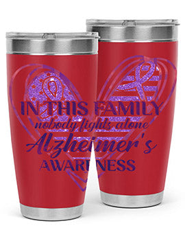 AlzheimerS Awareness American Flag 11#- alzheimers- Tumbler