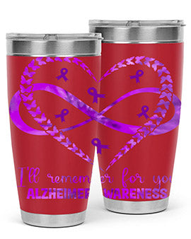 AlzheimerS Awareness Heart Infinity 14#- alzheimers- Tumbler