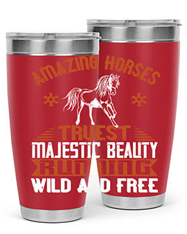 Amazing horses Truest Majestic Beauty Running wild and free Style 23#- horse- Tumbler