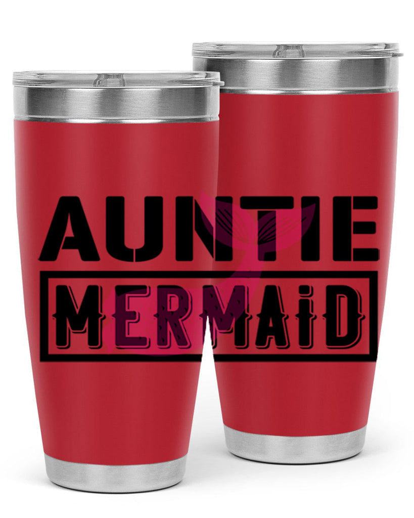 Auntie mermaid 18#- mermaid- Tumbler