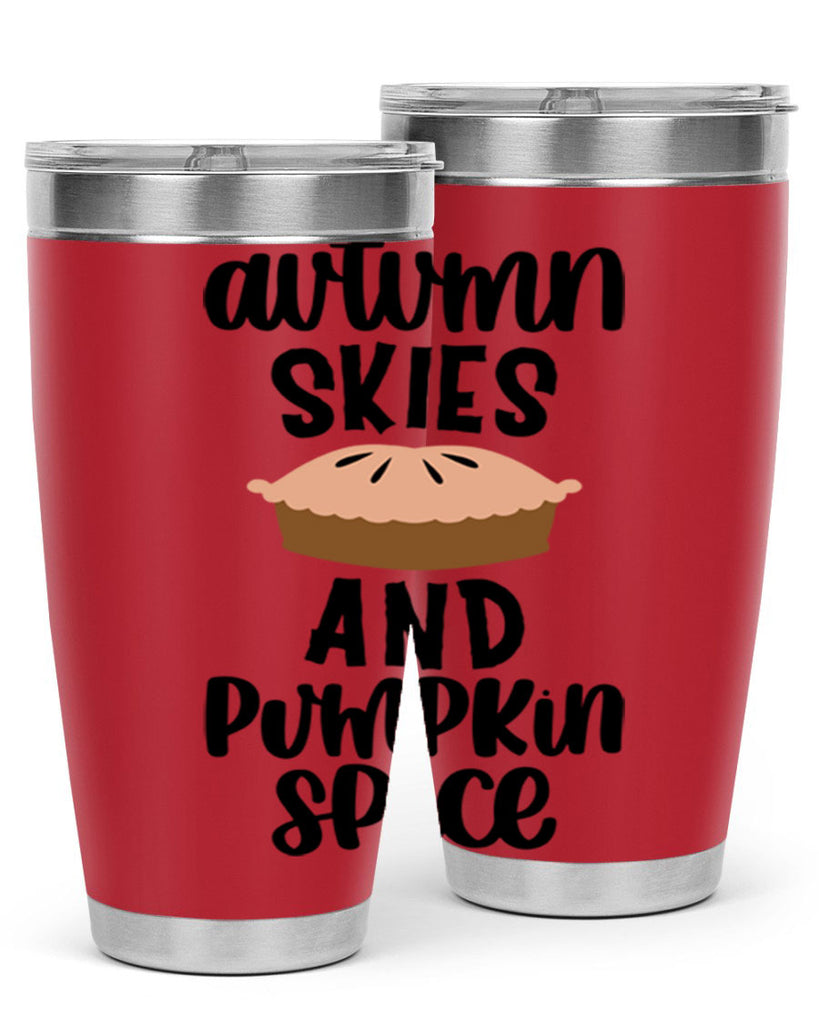 Autumn Skies And Pumpkin Spice 477#- fall- Tumbler