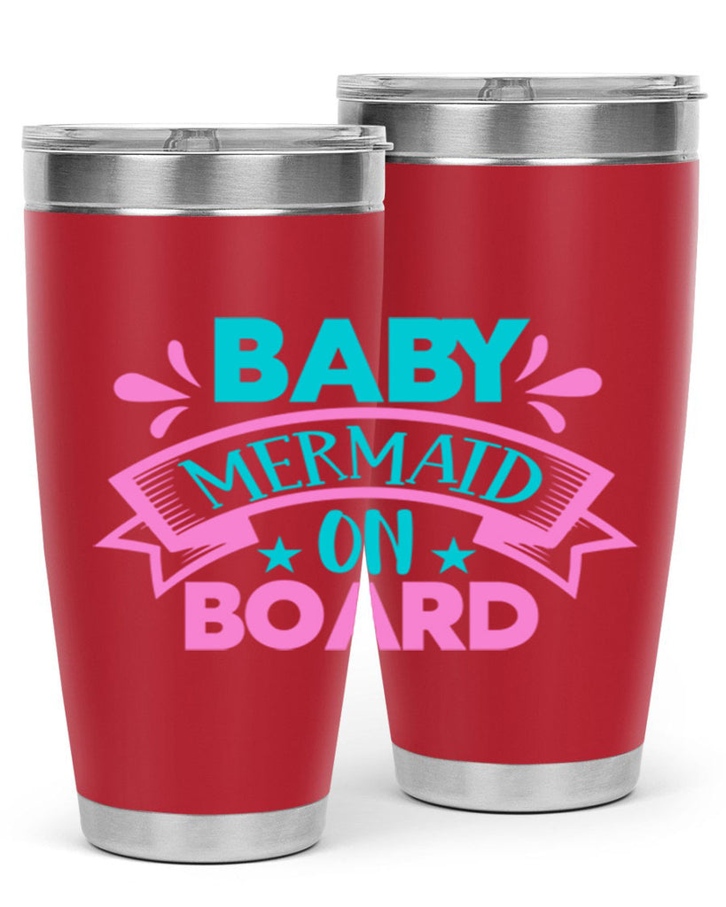 Baby Mermaid On Board 27#- mermaid- Tumbler