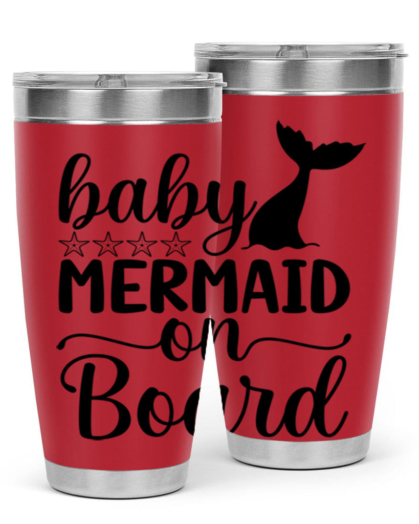 Baby mermaid on board 36#- mermaid- Tumbler