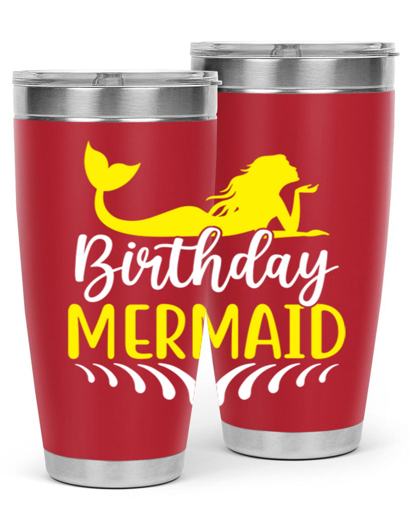 Birthday Mermaid 68#- mermaid- Tumbler