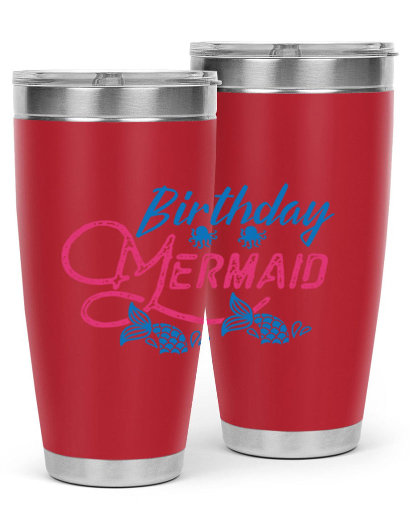 Birthday Mermaid 71#- mermaid- Tumbler