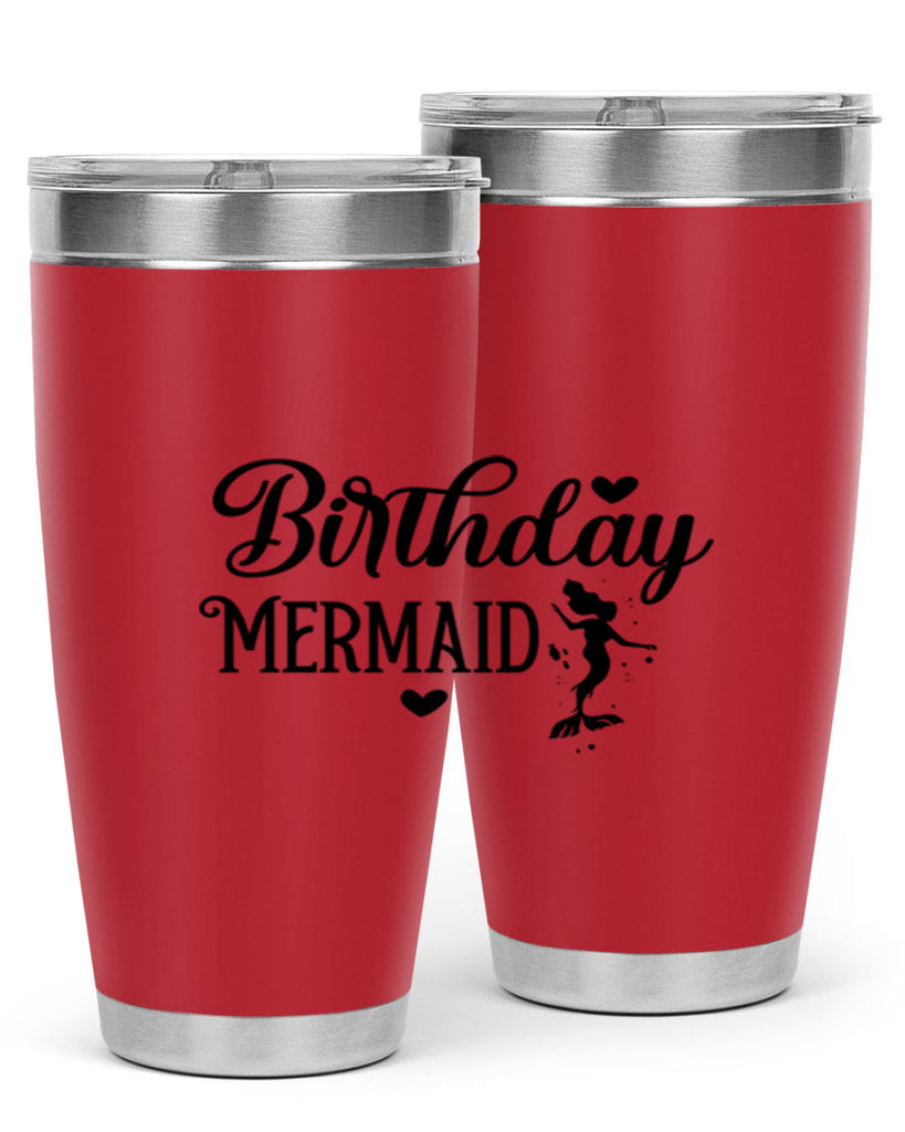 Birthday Mermaid 72#- mermaid- Tumbler