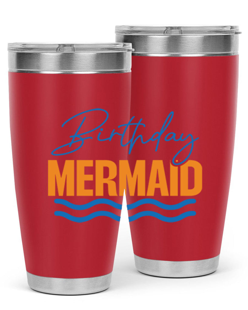Birthday Mermaid 73#- mermaid- Tumbler