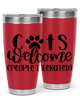 Cats Welcome Style 91#- cat- Tumbler