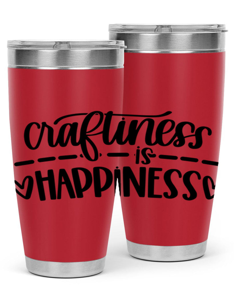 Craftiness Is Happiness 35#- crafting- Tumbler