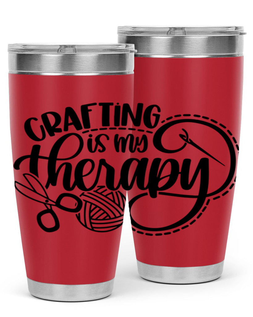 Crafting Is My Therapy 34#- crafting- Tumbler