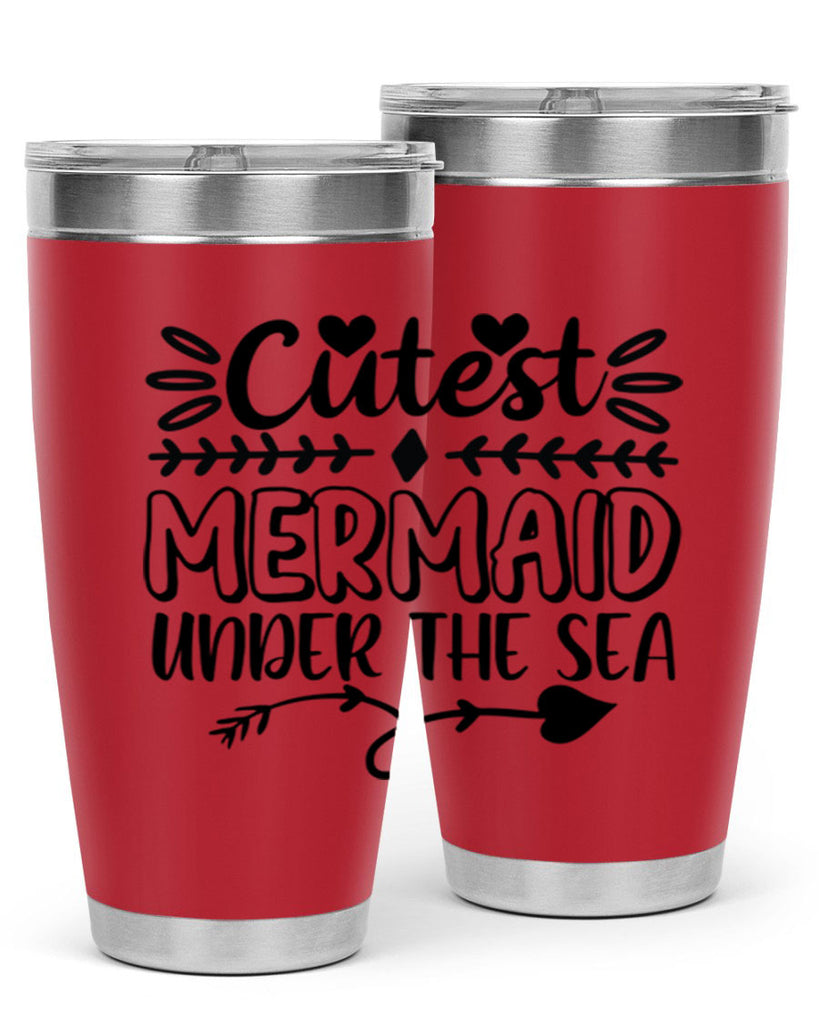 Cutest mermaid under the sea 104#- mermaid- Tumbler