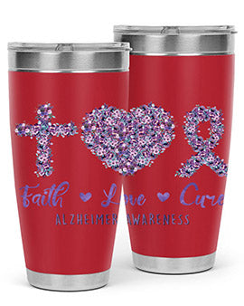 Faih Love Cure AlzheimerS Awareness 137#- alzheimers- Tumbler