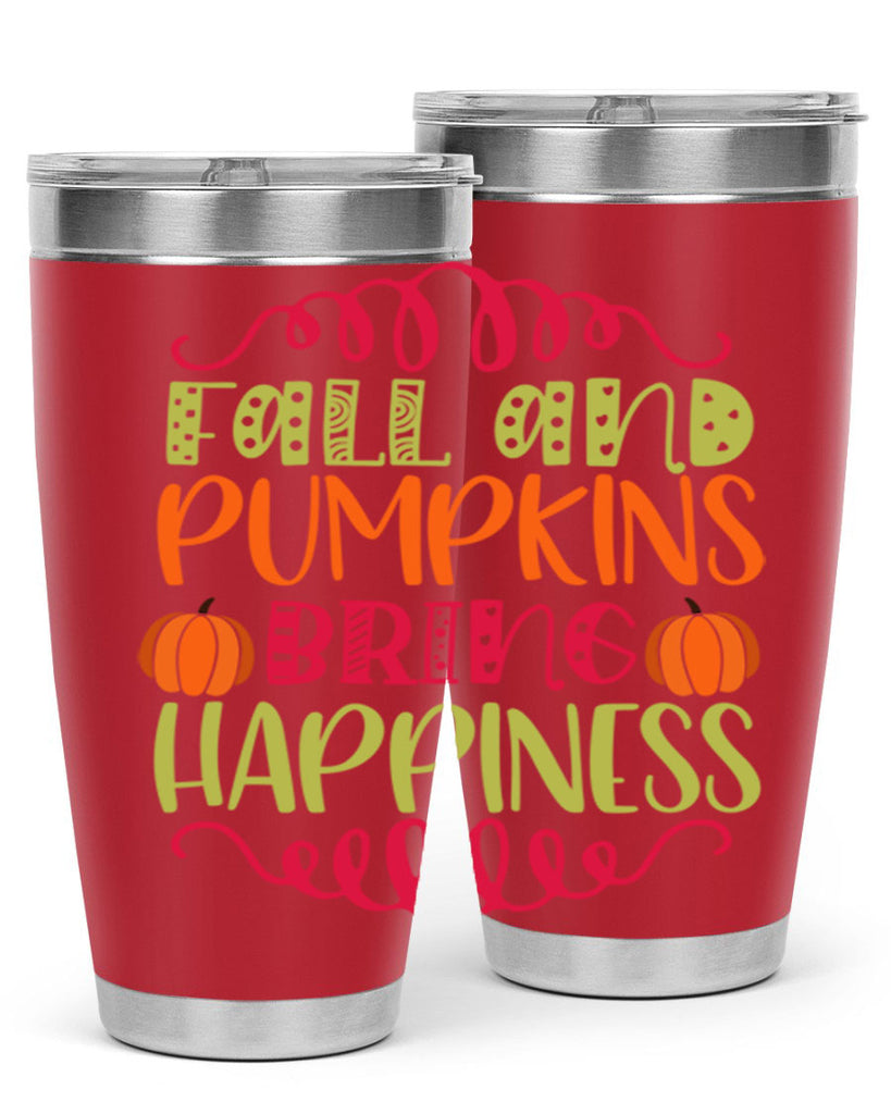 Fall and Pumpkins bring Happiness 86#- fall- Tumbler