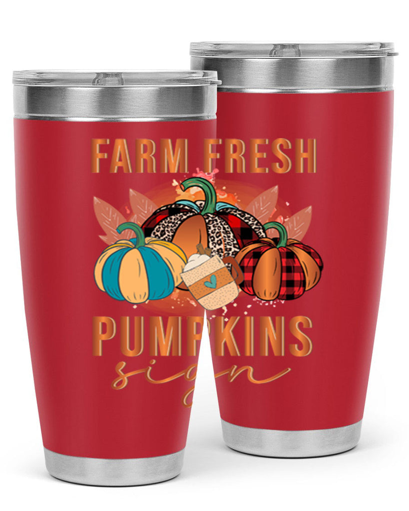 Farm Fresh Pumpkins Sign 175#- fall- Tumbler