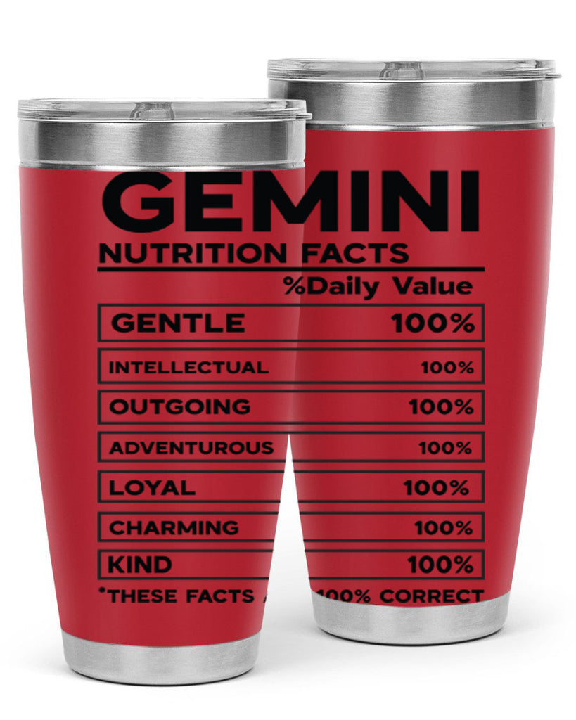 Gemini Nutrition Facts 220#- zodiac- Tumbler