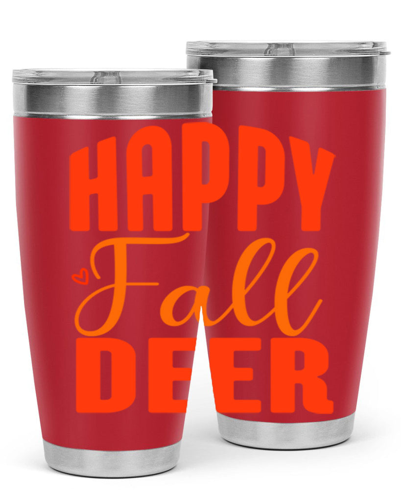 Happy Fall Deer Design 218#- fall- Tumbler