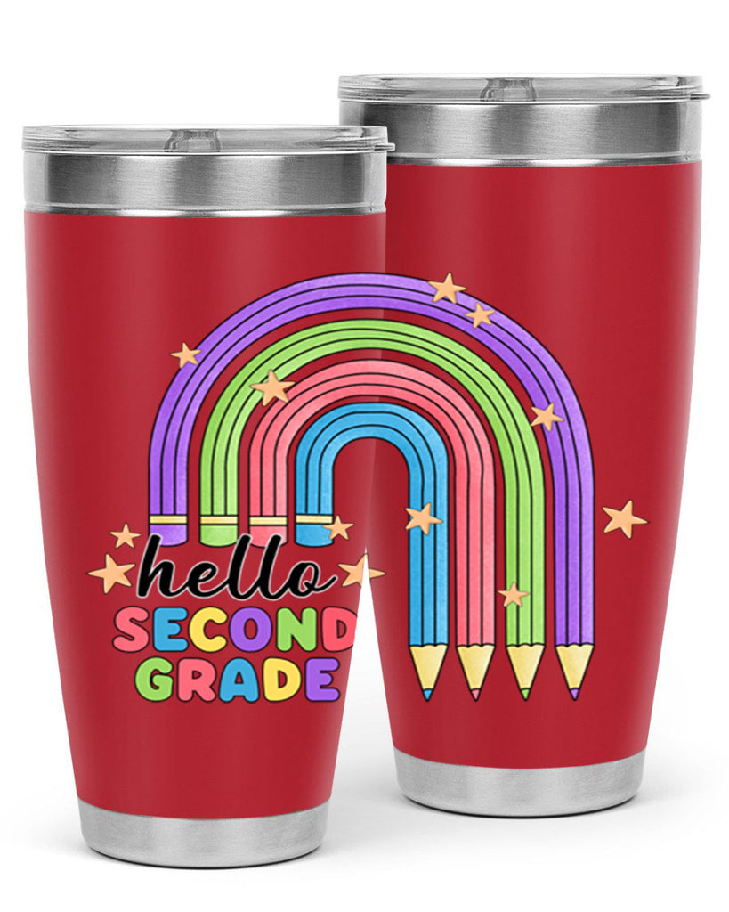 Hello 2nd Grade Pencil Rainbow 11#- second grade- Tumbler