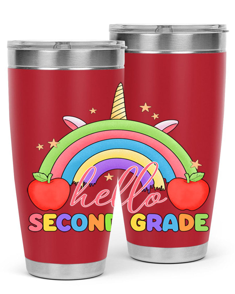 Hello 2nd Grade Unicorn Rainbow 13#- second grade- Tumbler