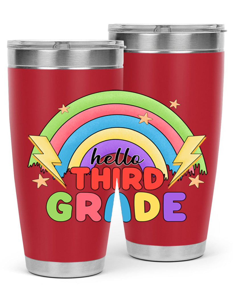 Hello 3rd Grade Rainbow 12#- 3rd grade- Tumbler