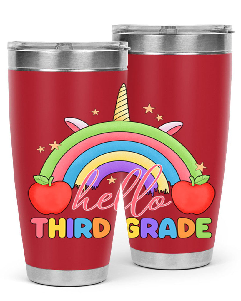 Hello 3rd Grade Unicorn Rainbow 13#- 3rd grade- Tumbler