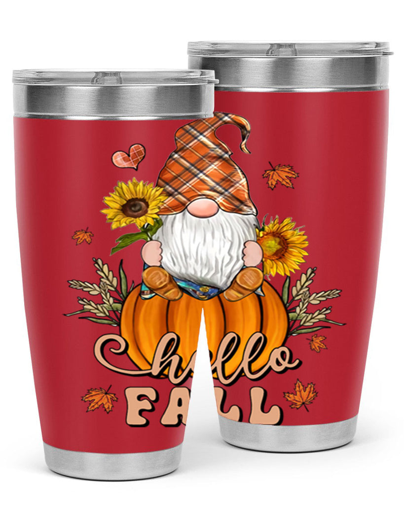 HelloFallAutumnGnome 298#- fall- Tumbler