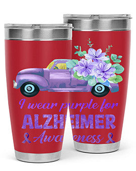 I Wear Purple For AlzheimerS Awareness 168#- alzheimers- Tumbler