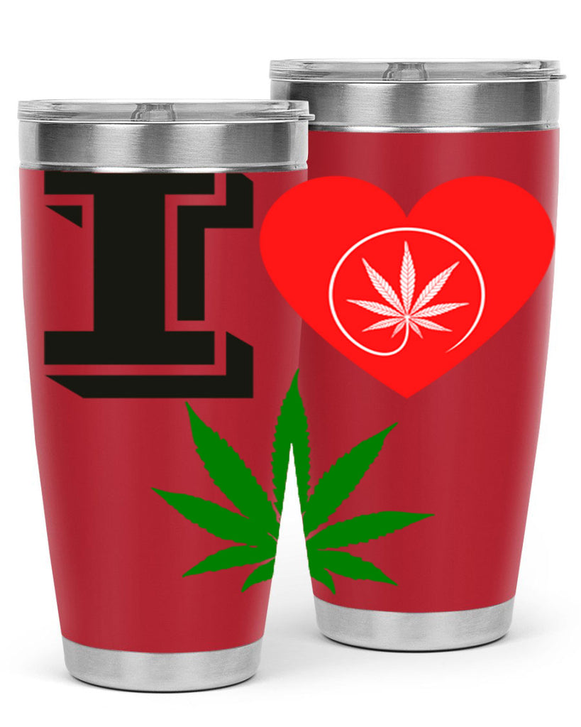 I love Cannabis heart 126#- marijuana- Tumbler