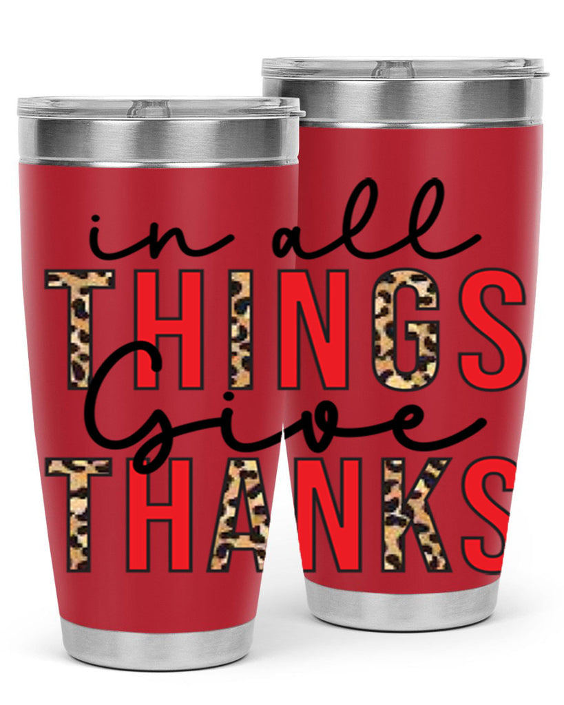 In all things give thanks 352#- fall- Tumbler