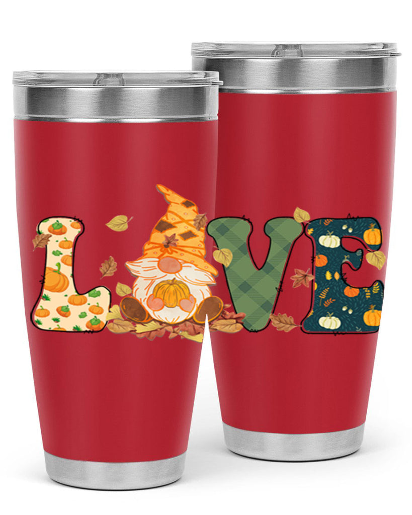 LOVEFallAutumnGnome 415#- fall- Tumbler