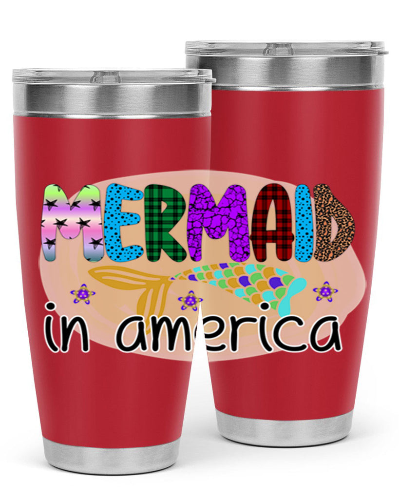 Mermaid In America 419#- mermaid- Tumbler