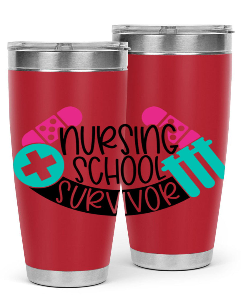 Nursing School Survivor Style Style 64#- nurse- tumbler