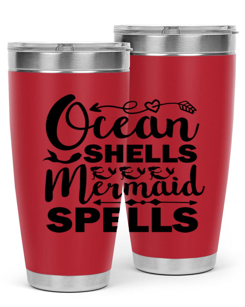 Ocean Shells Mermaid Spells 521#- mermaid- Tumbler