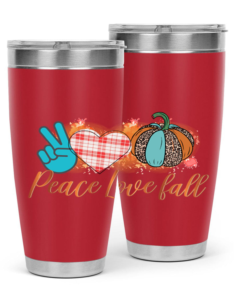 Peace Love Fall 466#- fall- Tumbler
