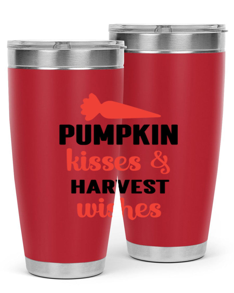 Pumpkin kisses harvest wishes 524#- fall- Tumbler
