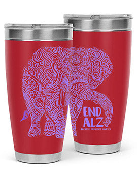 Purple Elephant Alzheimer Awareness 210#- alzheimers- Tumbler