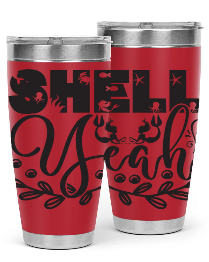 Shell yeah 595#- mermaid- Tumbler