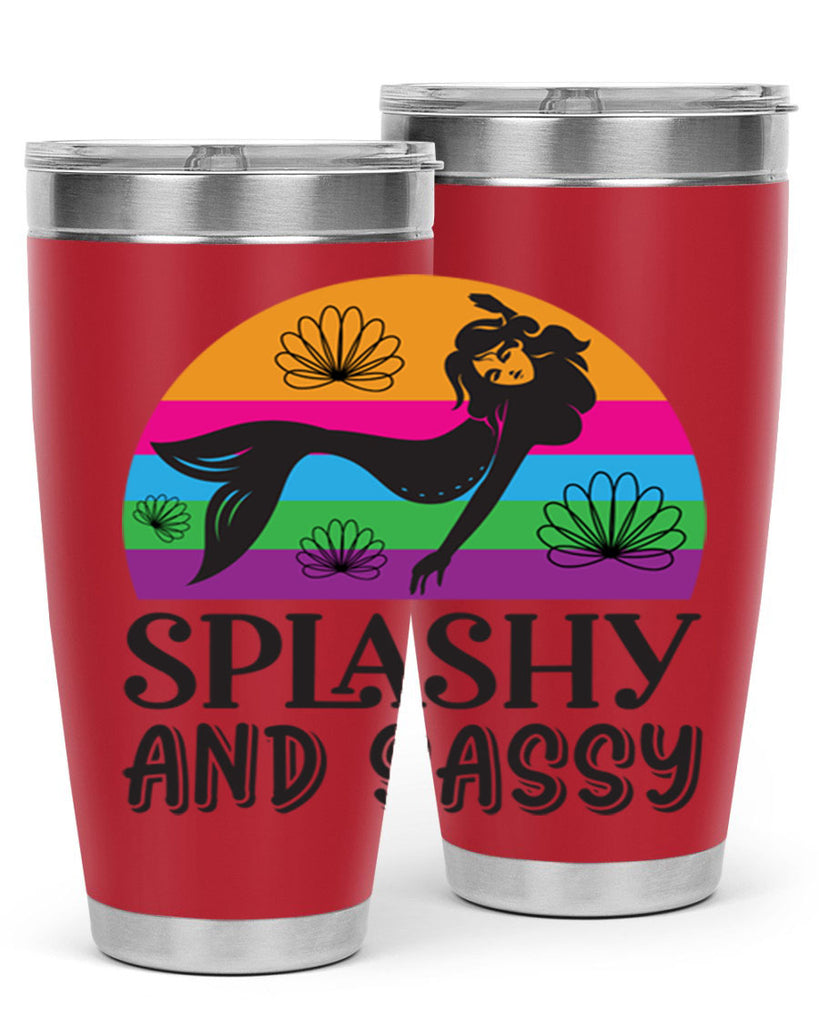 Splashy and sassy 623#- mermaid- Tumbler