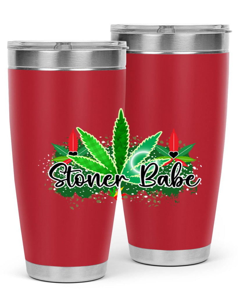 Stoner Babe 256#- marijuana- Tumbler